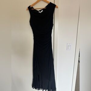 Selfie Leslie Black Moonlit Magic Asymmetric Neckline Maxi Dress